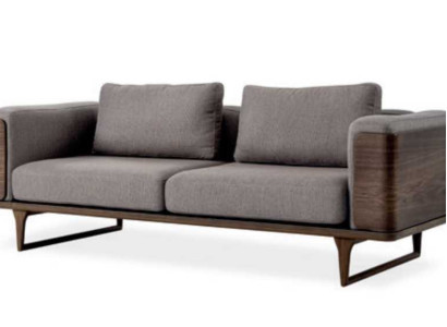 Luxury Sofa Gray Color Living room Upholstery Textile Three Seater Couch 225x90